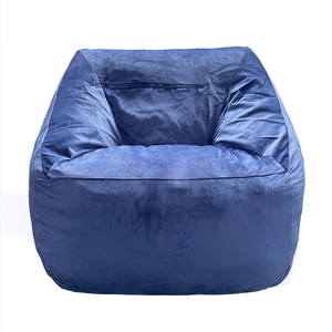 Werbe Marineblau Samt Natalie Sitzsack für Wohn stühle Custom Großhandel Schaum gefüllt Liege Schaum Sofa Sack - Product Image 3
