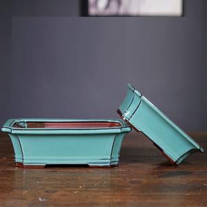 Yixing <span class=keywords><strong>pot</strong></span> à bonsaï rectangle pots à bonsaï <span class=keywords><strong>en</strong></span> céramique émaillée céramique peinte à la main <span class=keywords><strong>pot</strong></span> à bonsaï <span class=keywords><strong>japonais</strong></span> pour <span class=keywords><strong>jardin</strong></span> et usage domestique - Product Image 6