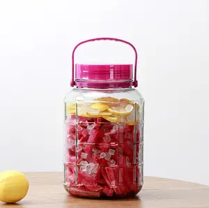 Customized big volume Glass good container mason jar Glass Home brew Pickle jar Good seal with screw lid Fermenter jar home use