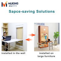 Mécanisme de table pliante murale escamotable – Conception moderne peu encombrante avec verrou de sécurité pour la maison et le bureau
