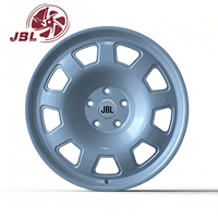 Jantes en alliage d'aluminium forgées sur mesure de 16 à 24 pouces, bleu clair, à face pleine et à déport profond, pour voitures de luxe VIP, OEM ODM
