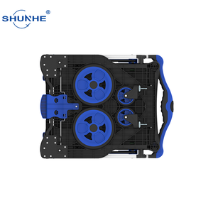 Carrito Utilitario Plegable de Doble Capa con Marco de Aluminio y PP, Diseño de Cuatro Ruedas, Dos Cestas, Fácil Montaje, para Almacenamiento y Compras - Product Image 4