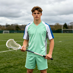Ensemble d'uniformes de lacrosse personnalisés pour hommes, maillot et short sublimés, kit de vêtements de sport légers - Product Image 1