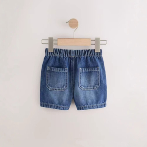 Pantaloncini estivi in Denim a vita alta da ragazza Jeans larghi <span class=keywords><strong>blu</strong></span> scuro <span class=keywords><strong>blu</strong></span> - Product Image 3