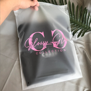 Personalizar Impresión Logo Texto Ropa de alta calidad Embalaje Cremallera Bolsa Plástico Esmerilado Ziplock Bolsas de plástico transparente - Product Image 1
