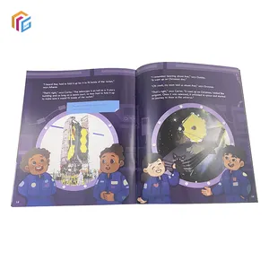 Barato personalizado en rústica inglés historia niños libro impresión tapa blanda folleto niños folleto libro directo de fábrica