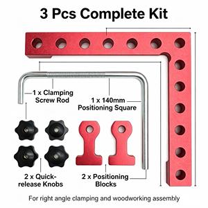 Juego de Herramientas de Medición de Grado Industrial de 12 Piezas para Herramientas de Bricolaje, 4 Escuadras de Ángulo Recto y 8 Abrazaderas - Product Image 4