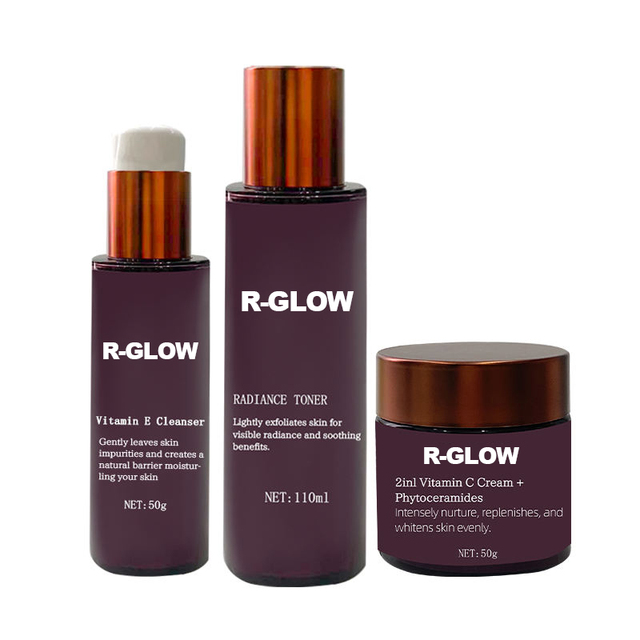 Private Label Sensitive Skin Face Care Set Hypoallergenic Natural Organic Skincare Bundle Whitening Nourishing Moisturizing