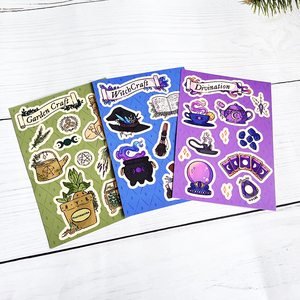 Hojas de pegatinas de vinilo personalizadas impermeables con varios diseños, hoja de pegatinas bonitas con corte de beso transparente A6 para promoción - Product Image 2