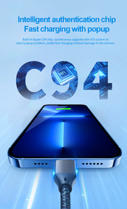 Nouveau câble de charge rapide PD en nylon tressé de haute qualité certifié MFi pour <span class=keywords><strong>Apple</strong></span> <span class=keywords><strong>iPhone</strong></span> 14/ 13/12/<span class=keywords><strong>iPhone</strong></span> SE 2022/<span class=keywords><strong>11</strong></span>/XR, - Product Image 3