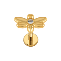 Bijoux de piercing corporel tendance en titane G23 plaqué or, série animale pour enfants, pour lèvre, labret, anneau, oreille, nez