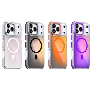 Từ Gradient Kim Loại Máy Ảnh Khung Nút Mềm <span class=keywords><strong>TPU</strong></span> PC Trường Hợp Điện Thoại Cho Iphone 17 16 15 Pro Max 17 Không Khí 16 Cộng Với Vỏ Điện Thoại - Product Image 1