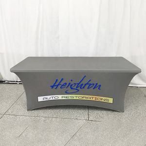 הדפסה מותאמת אישית 4ft 6ft 8ft מכסה שולחן מתיחה מצויד מסחר לוגו מוקלט - Product Image 2