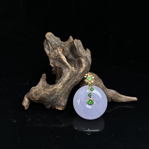 <span class=keywords><strong>Colgante</strong></span> <span class=keywords><strong>de</strong></span> Jadeíta Natural Birmana Grado A con Cierre <span class=keywords><strong>de</strong></span> Seguridad Violeta, <span class=keywords><strong>Colgante</strong></span> Floral <span class=keywords><strong>de</strong></span> Oro Rosa <span class=keywords><strong>de</strong></span> 18K, Joyería <span class=keywords><strong>de</strong></span> Jadeíta Moderna para Mujer - Product Image 4