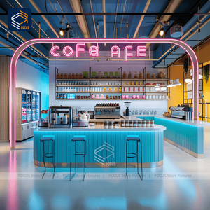 Diseño personalizado de heladería con vitrinas LED que cambian de color - Product Image 4