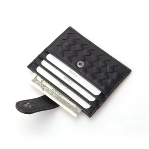 Cartera Minimalista Delgada de Cuero PU Tejido con Bloqueo RFID y Cierre de Botón para <span class=keywords><strong>Hombre</strong></span> y Mujer, Precio de Fábrica Boshiho - Product Image 3
