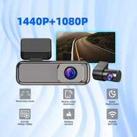 Coview Sudut Lebar 135 ° +110 °   Kamera Dasbor 2K+1080P Lensa Ganda Kotak Hitam Mobil dengan Layar IPS untuk Agen Senior
