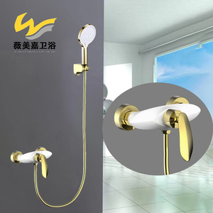 Grifo Mezclador Monofunción Minimalista de Estilo Europeo, Grifo para Bañera de Cobre Puro, Cabezal de Ducha Simple con Activación por Elevación Directa - Product Image 3