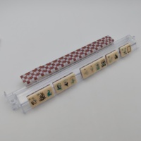 Magnifique ensemble de Mahjong américain en acrylique blanc, gravé, avec motifs Soleil éclatant, Vent, Coquille de Nautilus et Cartes Joker, jeu de société classique, coffret cadeau de fêtes