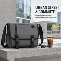 Sac bandoulière tendance et jeune, style streetwear, sac à bandoulière grande capacité, sac messager