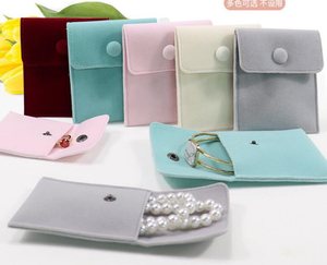 Necklace Earrings <b>Rings</b> Storage Custom Logo Soft Velvet Jewelry Pouch Gift Jewellery Pouch Packaging Bag - Product Image 3