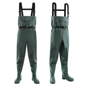 Pantalones impermeables de pesca, PVC transpirable de tela de poliéster de alta calidad, venta directa de fabricante neutral personalizada