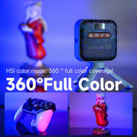 Lumière LED RGB à attraction magnétique pour vlog et photographie, température de couleur réglable 3000K-9900K, contrôle par bouton et clip, batterie 2000mAh