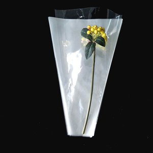 Jufeng – Sacs d'emballage transparents personnalisés en OPP/BOPP pour bouquets de roses fraîches, recyclables et de haute qualité - Product Image 1
