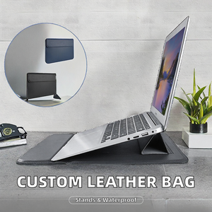 Funda de Piel Sintética Personalizada con Logotipo, Impermeable, Ligera, con Correa para el Hombro, para Portátiles de 13-15.4 Pulgadas, Funda para MacBook Air para Hombre - Product Image 2