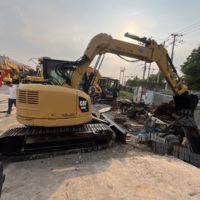 Mini-excavatrice d'occasion CAT308E2SR à rayon de braquage court, rotation zéro, moteur C3.3B d'origine pour la construction urbaine en espace restreint