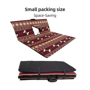 كرسي أرضي عربي محمول من HOMFUL، كرسي استرخاء مبطن بقماش سعودي، كرسي تخييم للشرق الأوسط مع مسند ظهر قابل للتعديل - Product Image 3