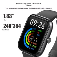 Montre connectée Android IDW25 avec écran TFT de 1,83 pouce pour appels, modes multisports, surveillance de la fréquence cardiaque et de l'oxygène sanguin
