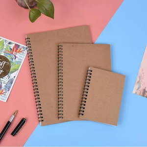 Cuaderno de cuero de vaca A5 A6 B6 al por mayor, Bloc de notas portátil de bolsillo con logotipo personalizado, libro de cubierta de papel encuadernado en espiral - Product Image 1