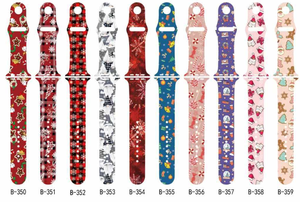 Paquete de 5 correas de reloj de aleación de lujo, impermeables y duraderas, con estampado navideño, de repuesto para la serie de relojes 8 <span class=keywords><strong>SE</strong></span> - Product Image 5