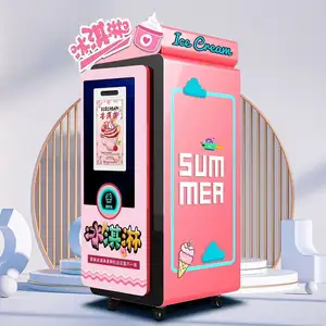 High Quality Auto Frozen Soft Ice Cream Vending Machine With Credit Card Payment Coin Operated