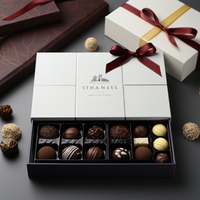 Belles boîtes d'emballage de chocolats de taille personnalisée 8 9 boîtes en papier truffe pour emballage de biscuits