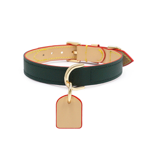ZENOS Luxury Modern Simple Pet Plain PU Leather Dog & Cat Training Collar with Metal Buckle D <b>Ring</b> <b>Adjustable</b> - Product Image 5