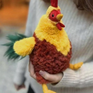 Juguete de Peluche de Gallo <span class=keywords><strong>Cluny</strong></span> a Precio de Fábrica, Animal de Peluche Suave, Decoración Rústica para Granja, Adorno de Otoño para Acción de Gracias - Product Image 5