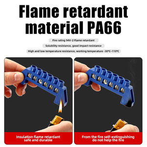 Bloque de terminales de riel <span class=keywords><strong>Din</strong></span> con tipo de puente de tira de <span class=keywords><strong>tierra</strong></span> neutra de 10 orificios para cableado neutro Caja de distribución de 6 9 10 orificios - Product Image 4