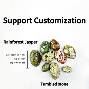 Caída de precios Cristal natural Pulido de alta calidad Rainforest Jasper Piedra caída para Decoración - Product Image 3