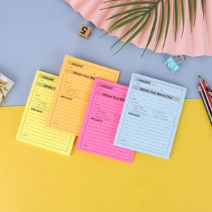 Blocs de notes urgents 4x5 pouces pour appels professionnels, fournitures de bureau, 40 feuilles par bloc, pour les notes à faire lors de vos déplacements, blocs de notes adhésifs personnalisés avec logo - Product Image 4