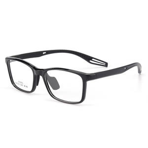 Nouvelles lunettes de sport légères TR90 à monture carrée pour hommes 25501, lunettes de sport confortables pour la course à pied, verres transparents - Product Image 1