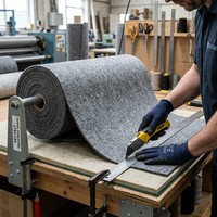 Bandes de feutre polyester non tissé industriel haute densité, enduites de PE, légères, absorbantes d'huile, résistantes à la chaleur, insonorisantes