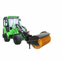 Kleine Landwirtschaftsmaschine mit Teleskop-Frontlader und Hinterer Zapfwelle für Traktor-Anbaugeräte