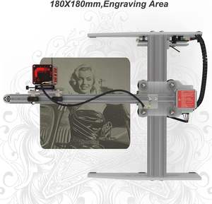 AL1Portable Graveur Laser Petite Machine de Gravure Laser pour Bois Cuir Acrylique Verre Gravure Zone, 30mm 0.5mm Fixe-Focus - Product Image 4