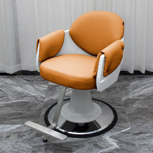 Sillón de Barbería con Base de Acero Inoxidable Plateado, Silla de Fibra de Vidrio Personalizable con Color y Logotipo para Barbería - Product Image 6