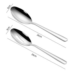 ช้อนเสิร์ฟหรูหรา 26 ซม. สแตนเลส 304 ทนทาน สีพื้น ใช้สำหรับงานปาร์ตี้ - Product Image 1