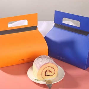 Boîte à dessert en papier personnalisée écologique pour tranches <span class=keywords><strong>de</strong></span> gâteau, boîte à pâtisserie en papier pour beignets, boîte cadeau en papier - Product Image 3