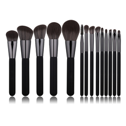 ชุดแปรงแต่งหน้าสีดำคุณภาพสูงขายดี พร้อมโลโก้สั่งทำพิเศษ 14 ชิ้น - Product Image 2