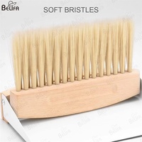 Lodo personnalisé en bois naturel petit dessus de table en métal pratique bureau mini pelle à poussière et brosse ensemble pour le balayage